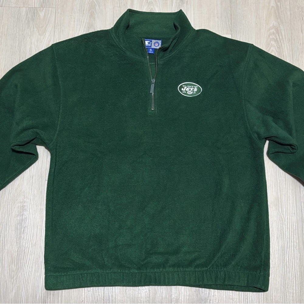 STARTER Dark Green Zip-Up Men's Sweater